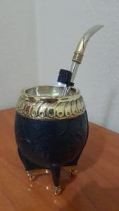 Maté in a torpedo calabash lit by a Luzmate