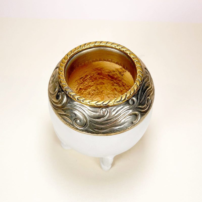 Maté torpedo artisanal blanc Vent - Imagen 3