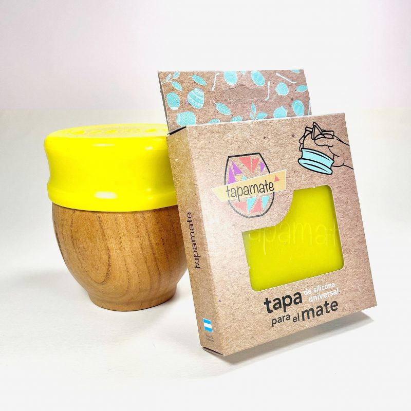Yellow tapamate. Ideal for transporting your preparation without spilling it.