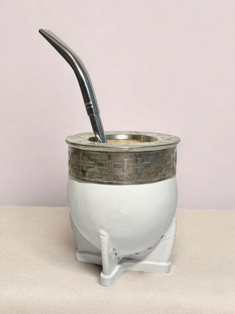 Calebasse à maté imperial premium blanc - Image 2