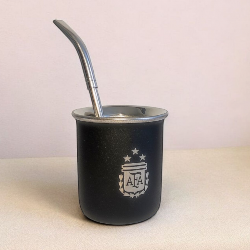 Maté + Bombilla stainless steel straight world cup