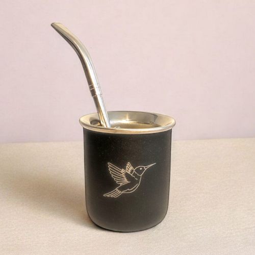 Maté + Bombilla stainless steel straight Colibri