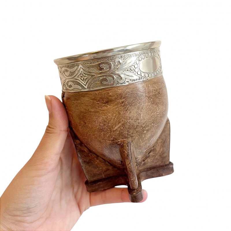 Calebasse à maté imperial cuir sable - Imagen 3