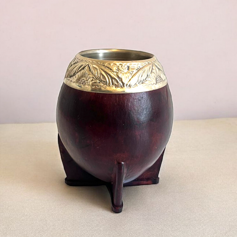 Calebasse à maté torpedo marron gaucho