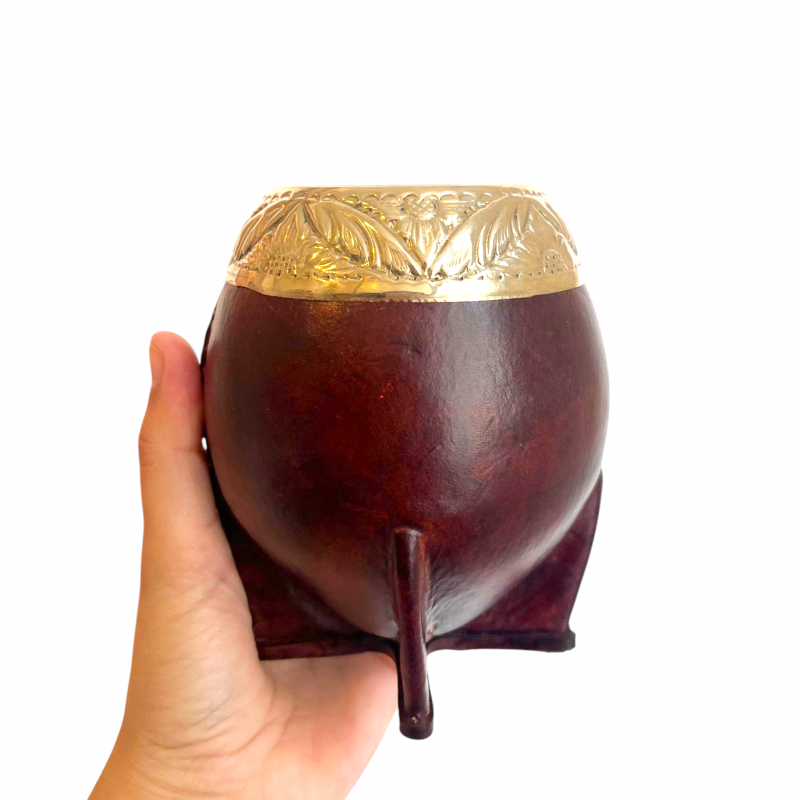 Calebasse à maté torpedo marron gaucho - Image 3