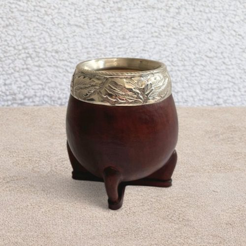 Calebasse à maté torpedo artisanal cognac