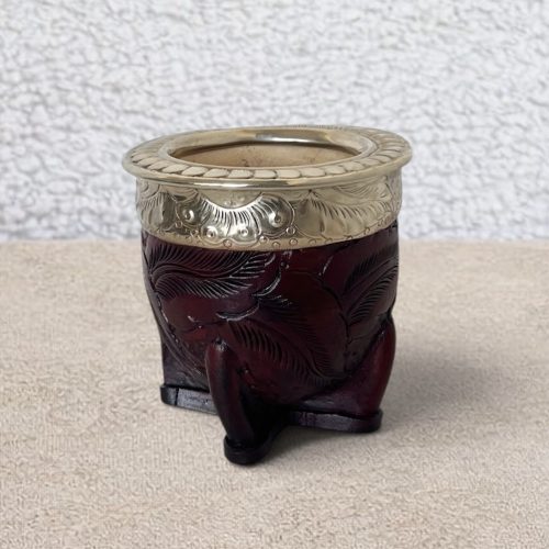 Engraved Leather Mate Gourd Mahogany