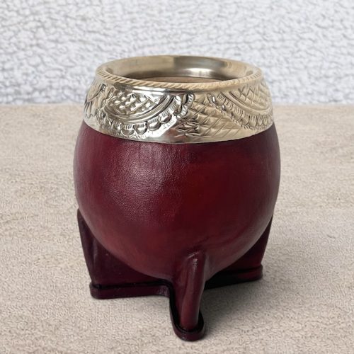Calebasse à maté torpedo artisanal cognac