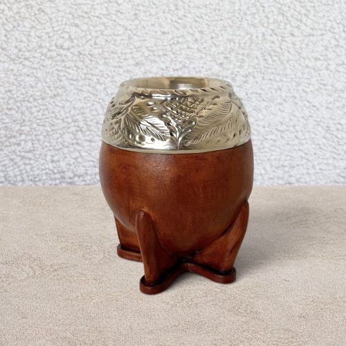Calebasse à maté torpedo artisanal cognac