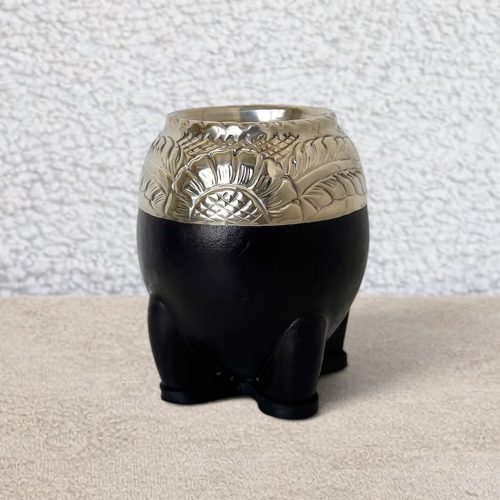 Calebasse à maté torpedo artisanal noir