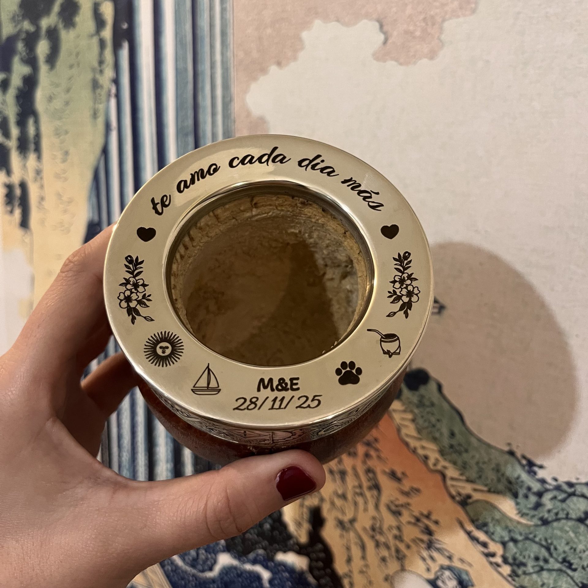 gravure laser de plusiuers images sur une virola de maté