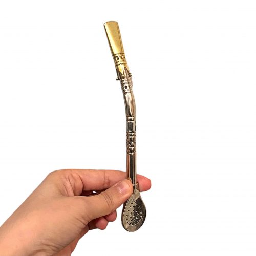 Bombilla pico de reina en alpaca y bronce - Guardas